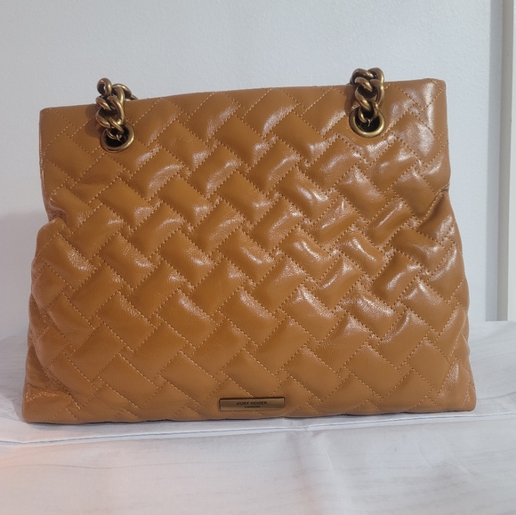 Kensington Quilted Leather Brown Tote Kurt Geiger London bag - Picture 15 of 16